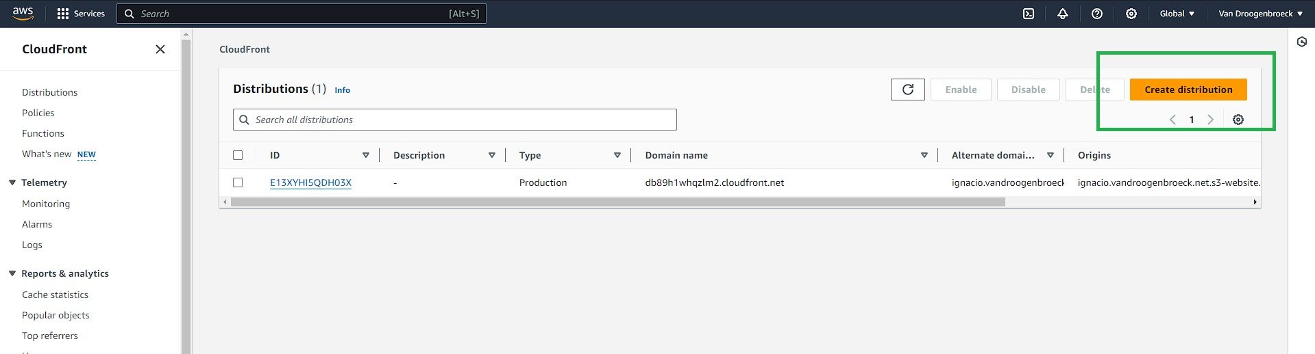 How to host a static website using AWS S3 and CloudFront - Part 1.