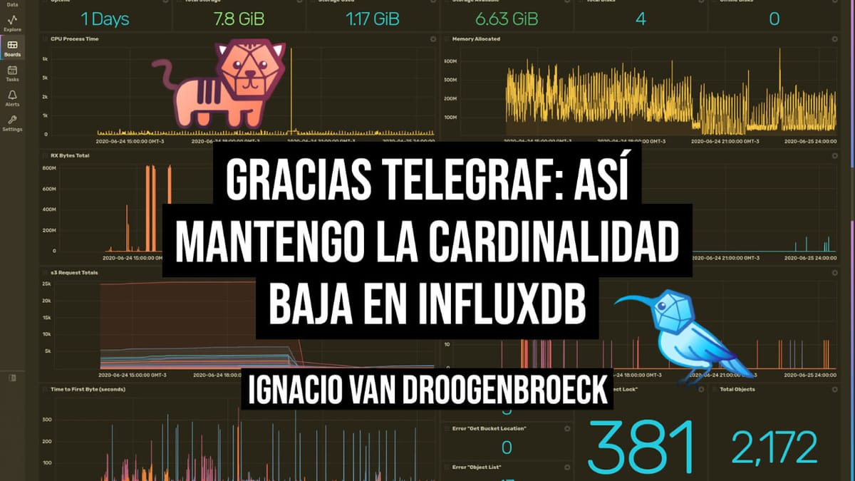 Gracias Telegraf: Así mantengo la cardinalidad baja en InfluxDB