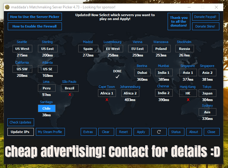 Cómo "elegir" a que servidores de CSGO conectarse con Matchmaking